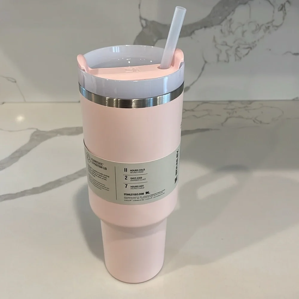 Stanley - BLOOM (light pink) - 40 oz. Flowstate Quencher H2.0 Tumbler - NWT!